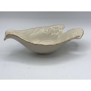 Lenox Dove Bowl Bird Dish Fine China Trinket Candy Nut Cream 24k Gold Trim‎ EUC